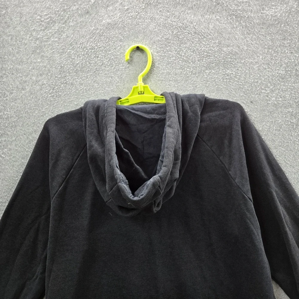 Nike Men Hoodie L Black Fleece Swoosh CI1192-010 Pullover Logo READ